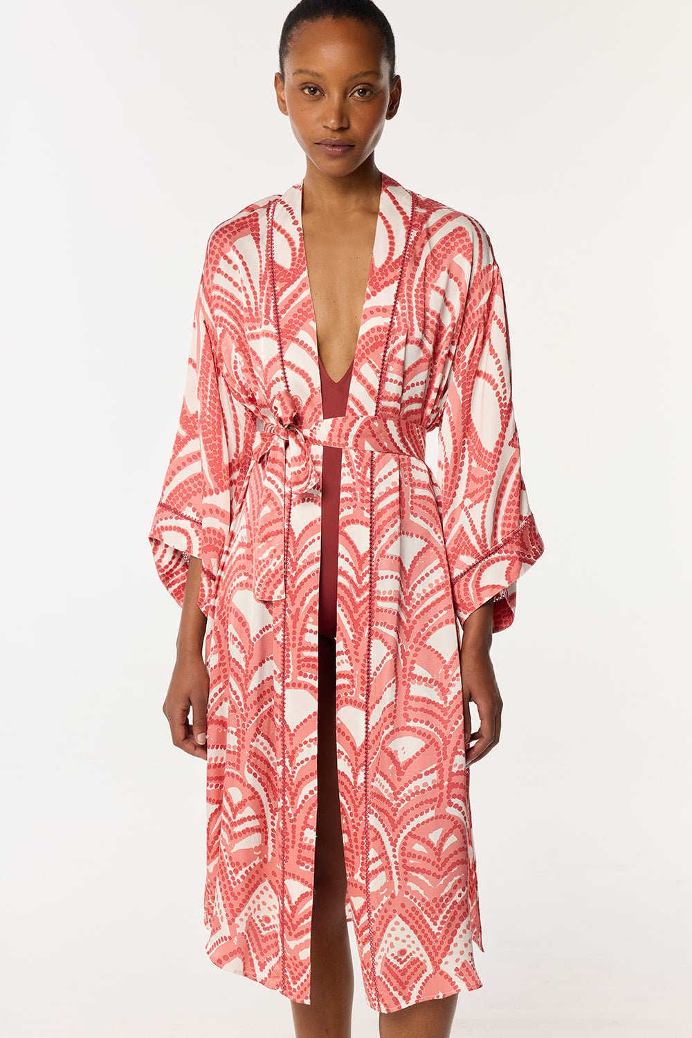 Long Kimono Erica - Pink Himba