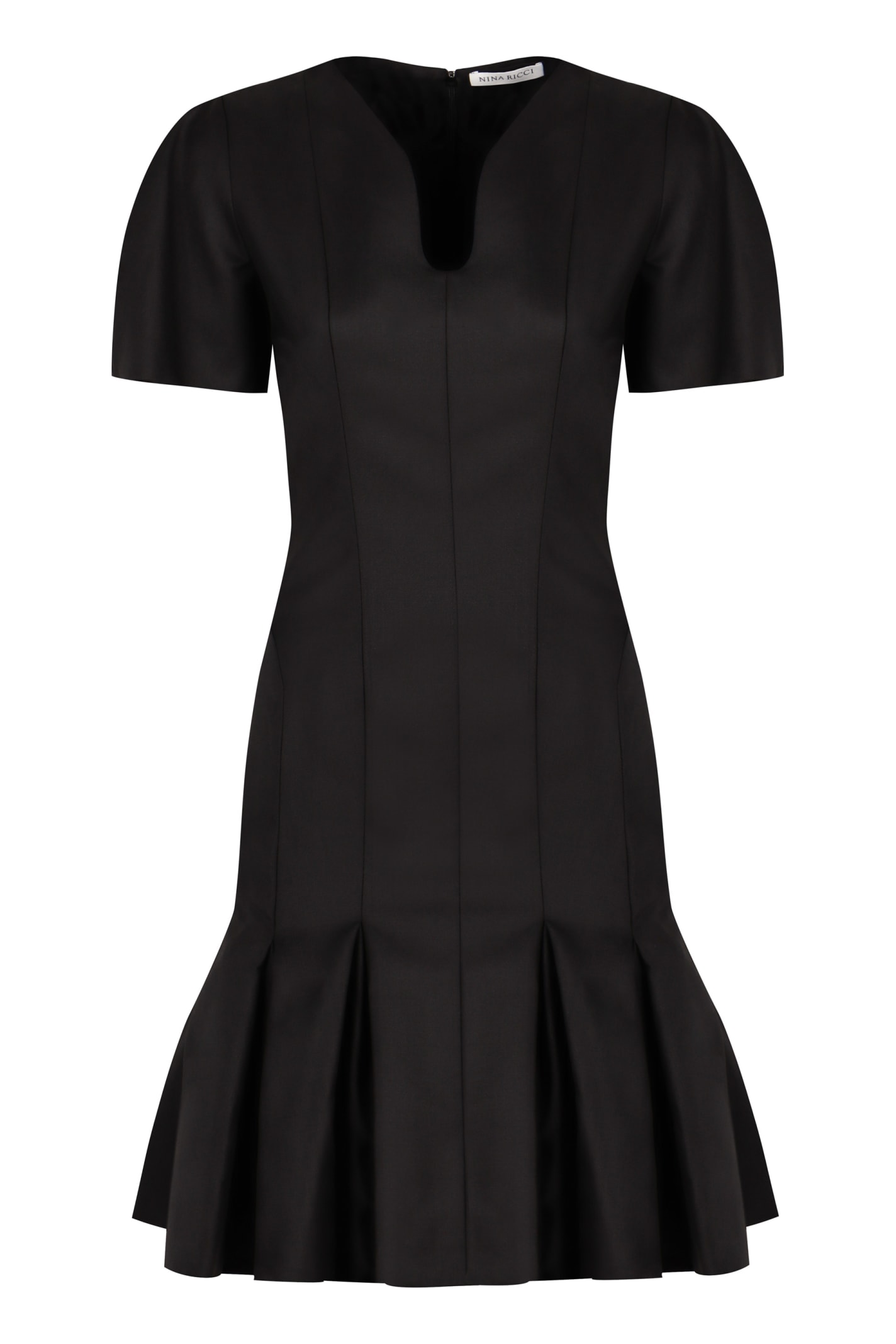 Nina Ricci Peplum Virgin Wool Dress