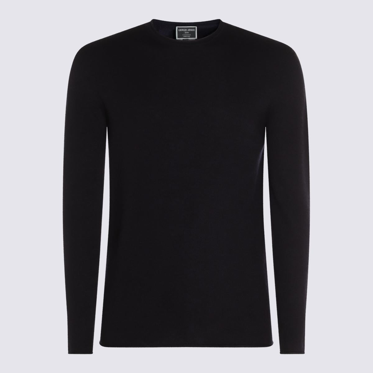 Giorgio Armani 海军蓝羊毛针织衫