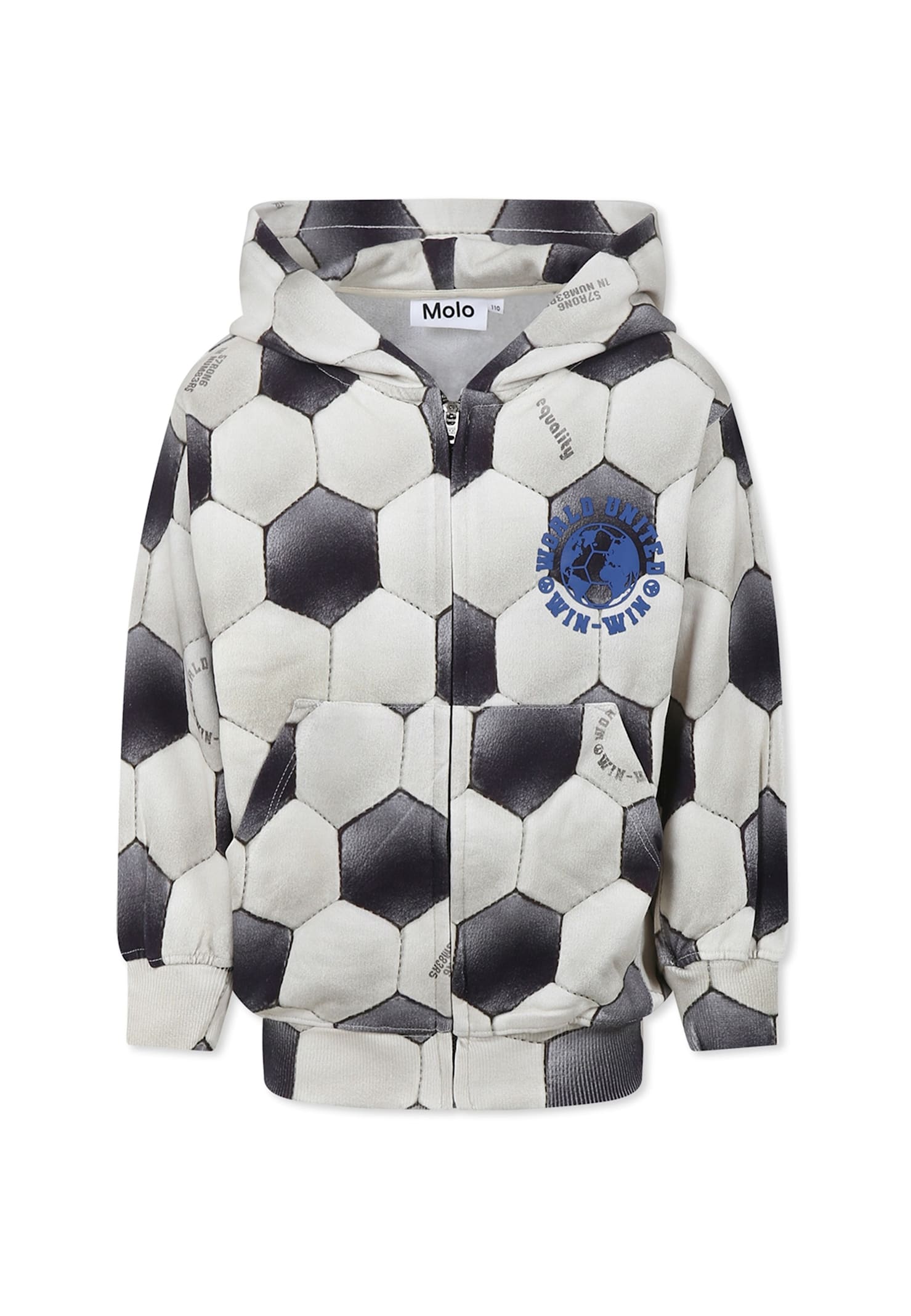 Molo Beige Sweatshirt For Boy With Football Print