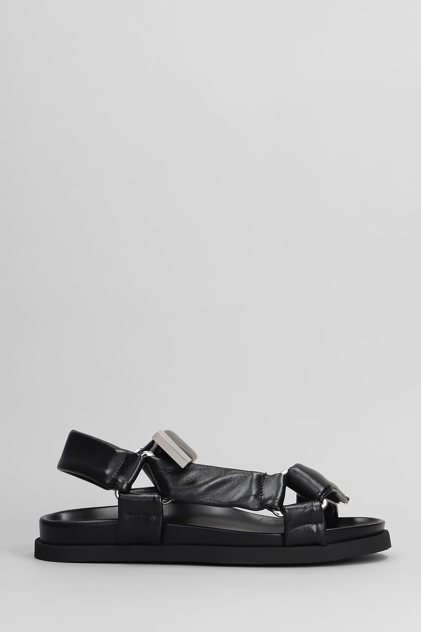 The Attico Salinas Flats In Black Leather
