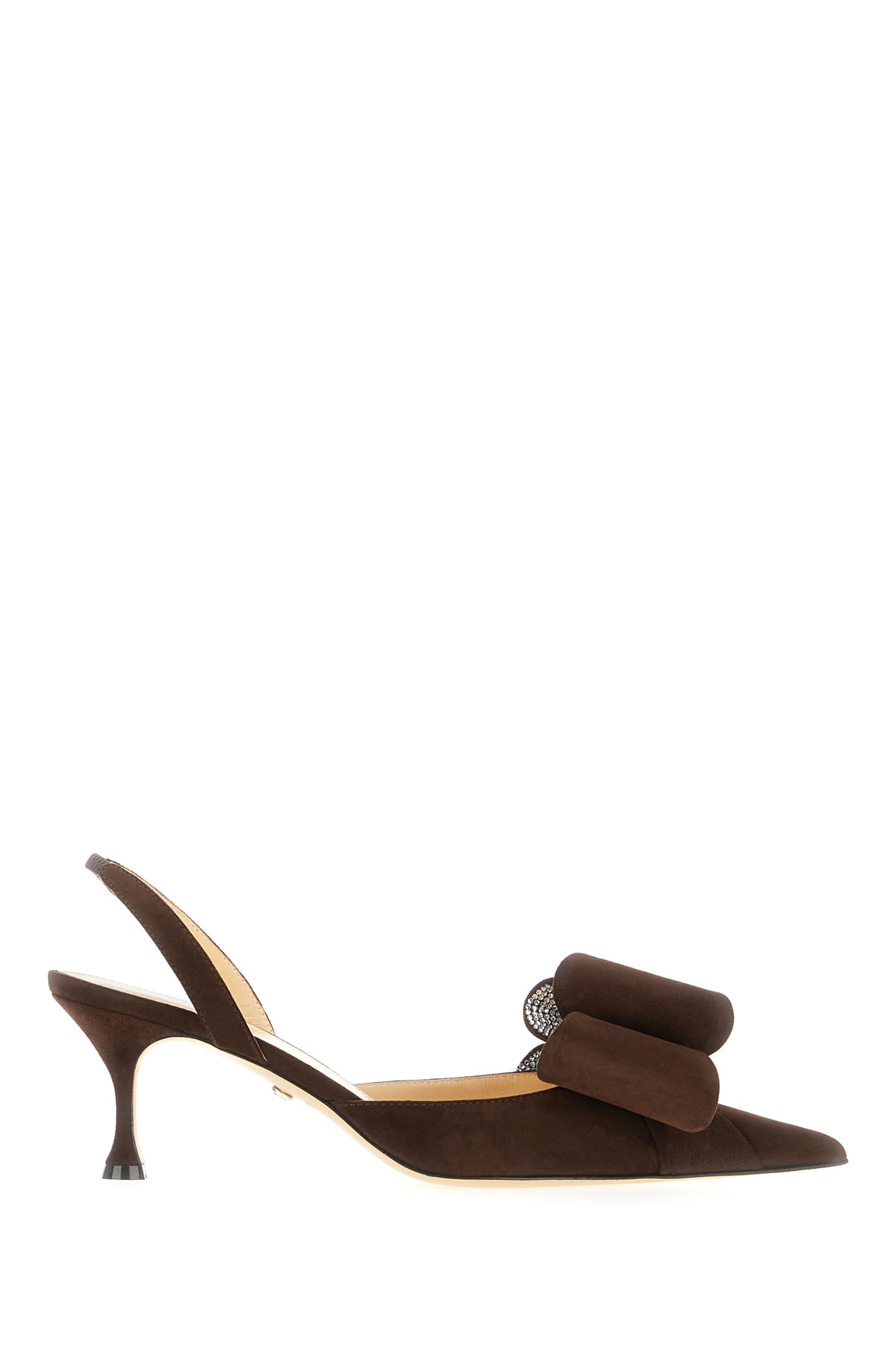 Mach & Mach Chocolate Suede Leather Le Cadeau Pumps