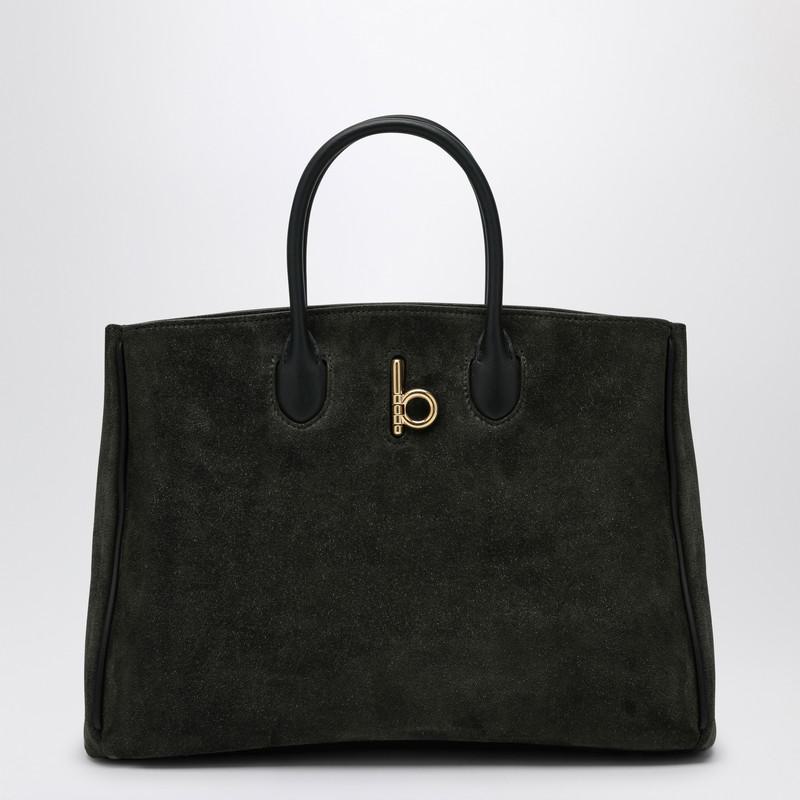Burberry Rocking Horse Small Dark Suede Tote