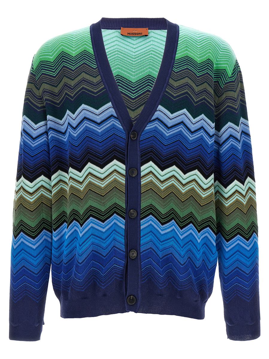 Missoni锯齿形针织开衫