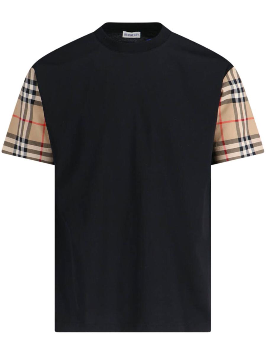 Burberry Check Motif Cotton T-Shirt