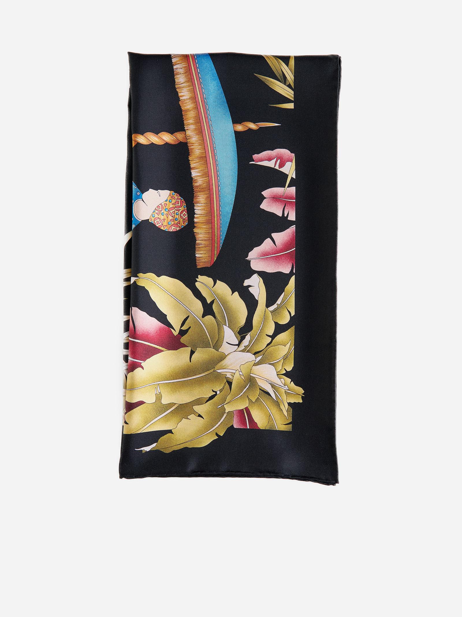 Ferragamo India Print Silk Scarf