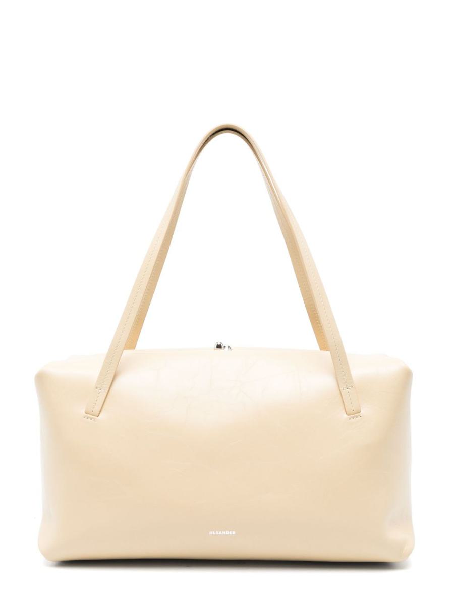 Jil Sander Medium Goji Pillow Tote Bag In Beige Calf Leather
