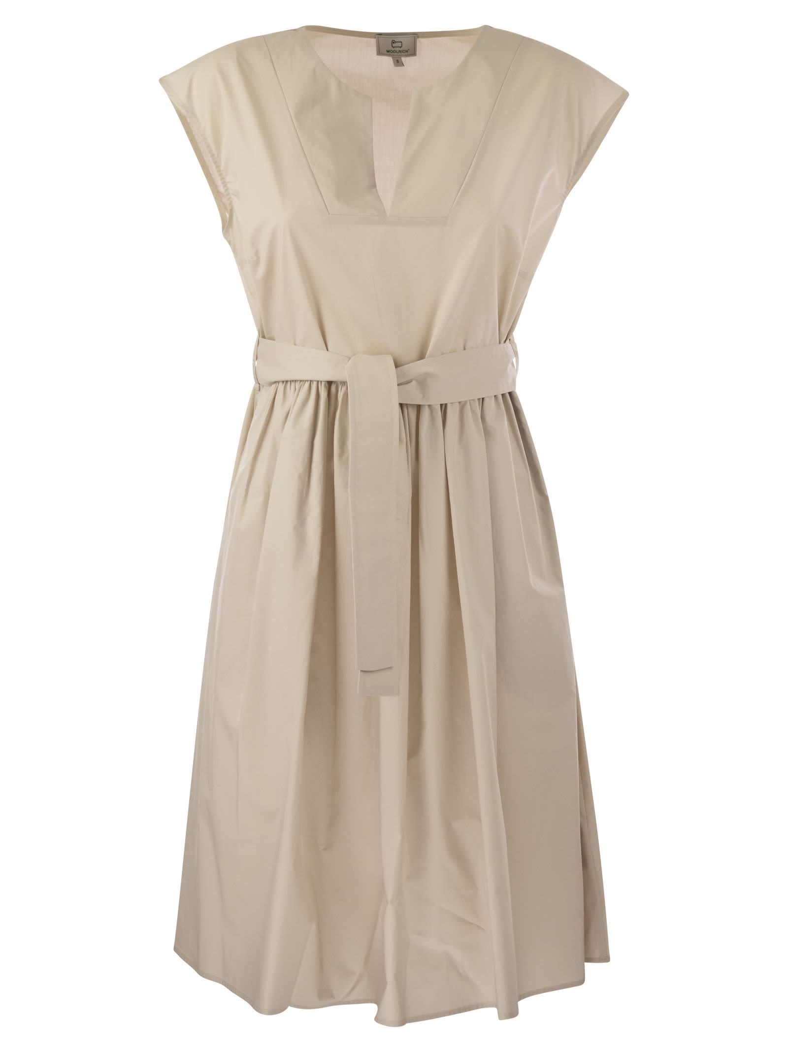Woolrich Belted Short-sleeved Dress
