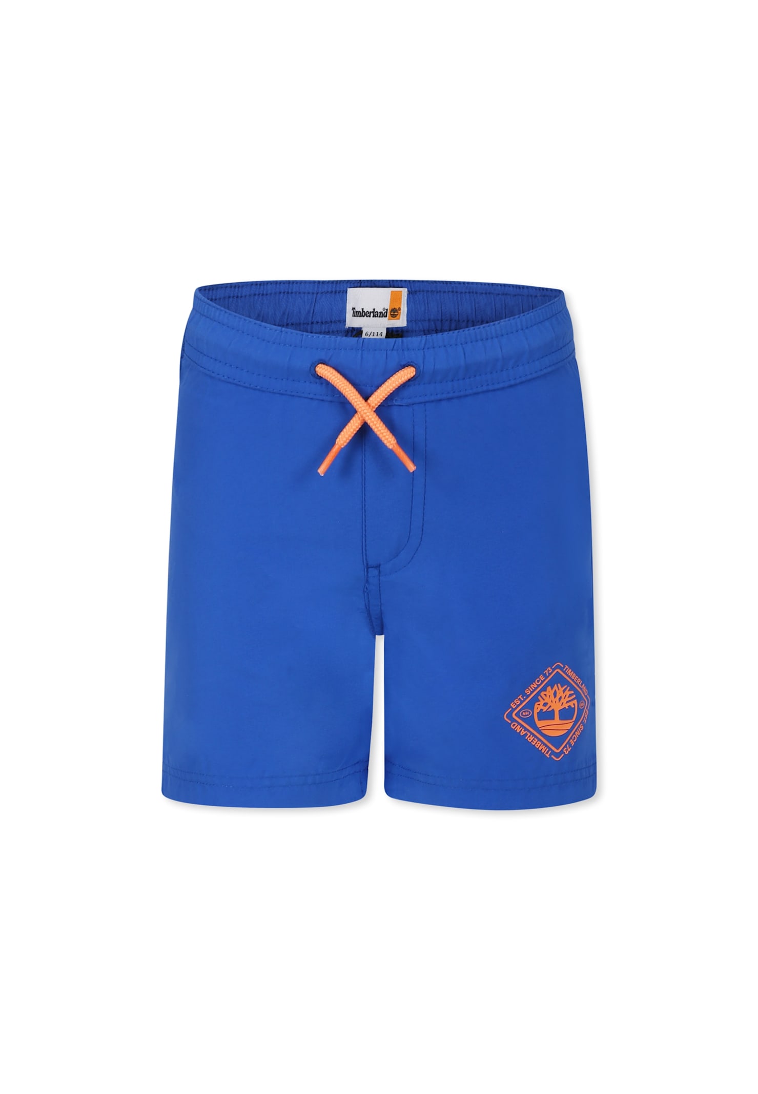 Timberland Light Blue Swim Shorts For Boy With Tree
