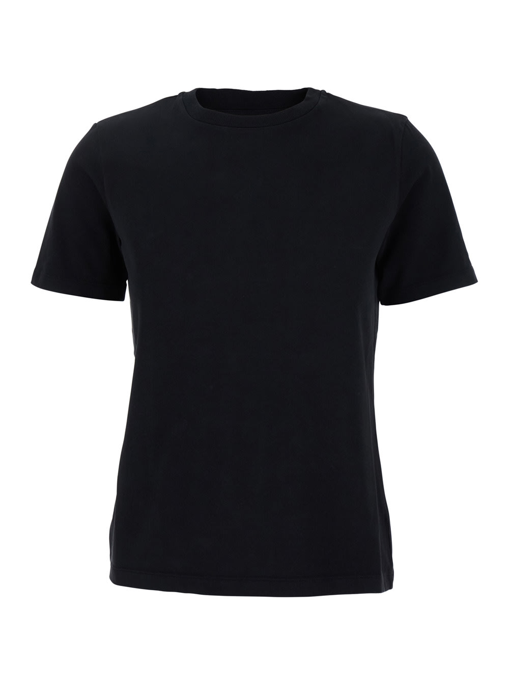 Mauro Grifoni Black Crewneck T-shirt In Cotton Woman