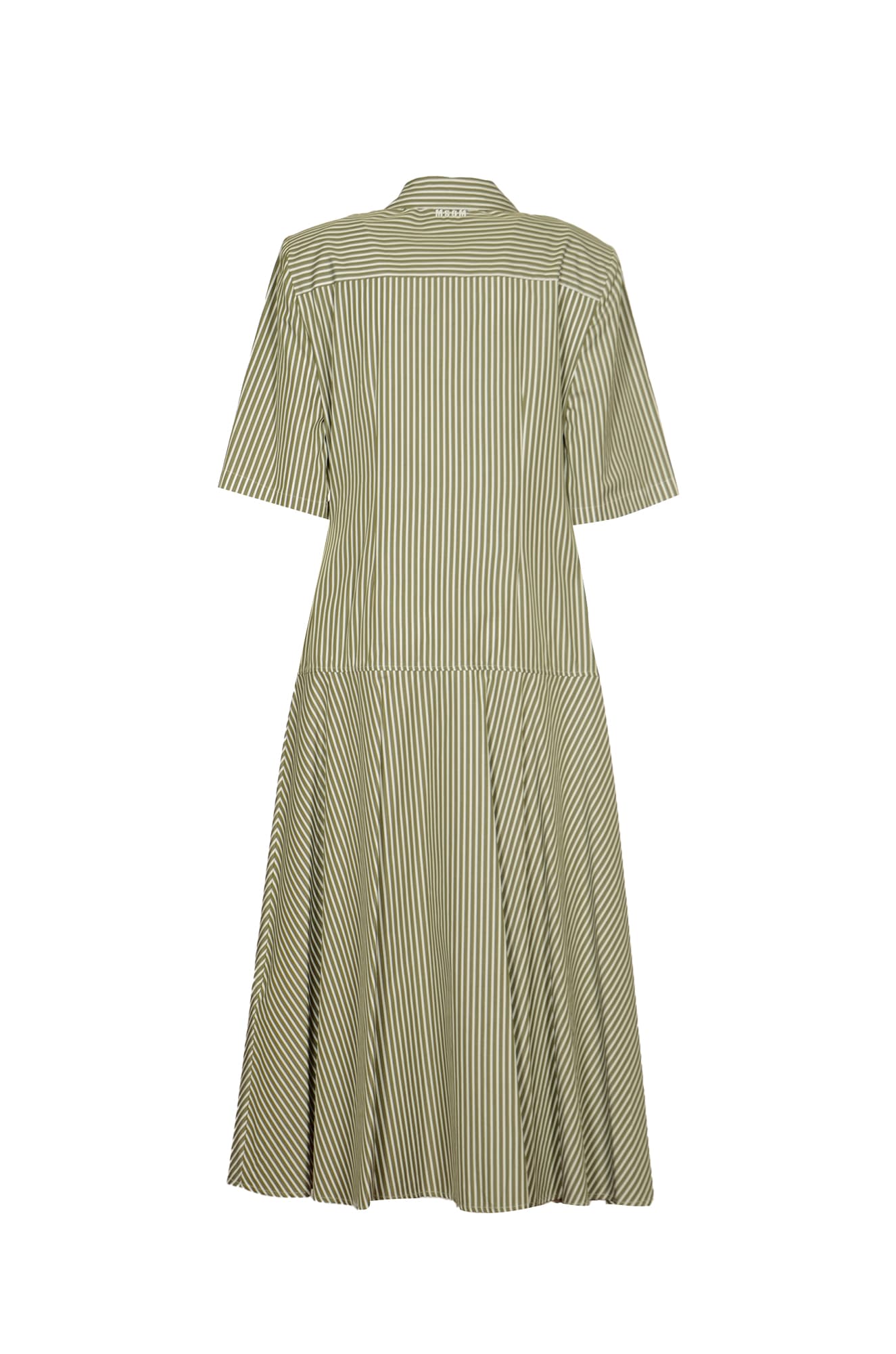 MSGM Bowed Waistline Poplin Midi Dress