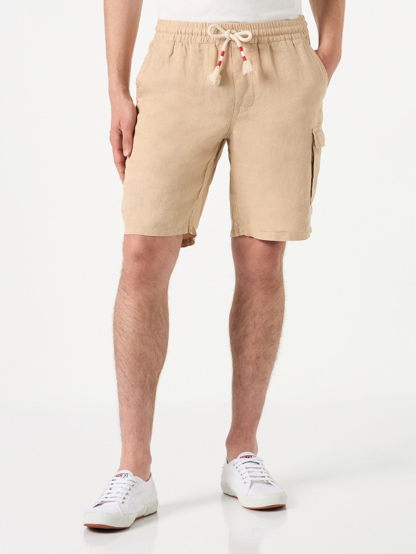 MC2 Saint Barth Beige Linen Bermuda Shorts