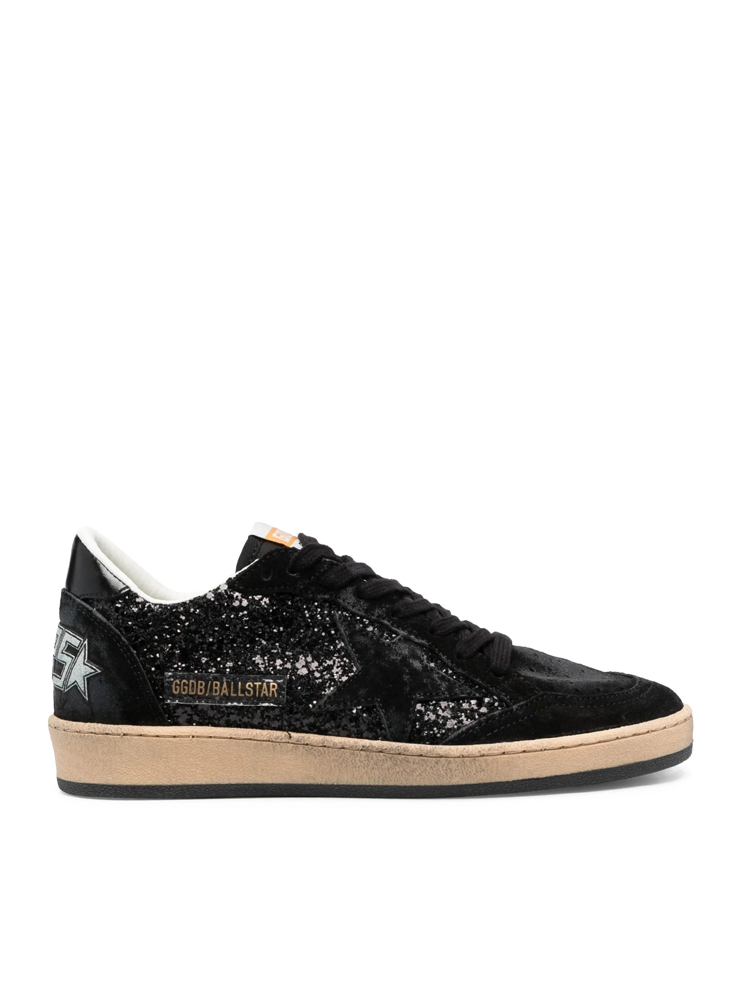 SNEAKERS BALLSTAR IN SUEDE E GLITTER - Golden Goose Deluxe Brand - Woman