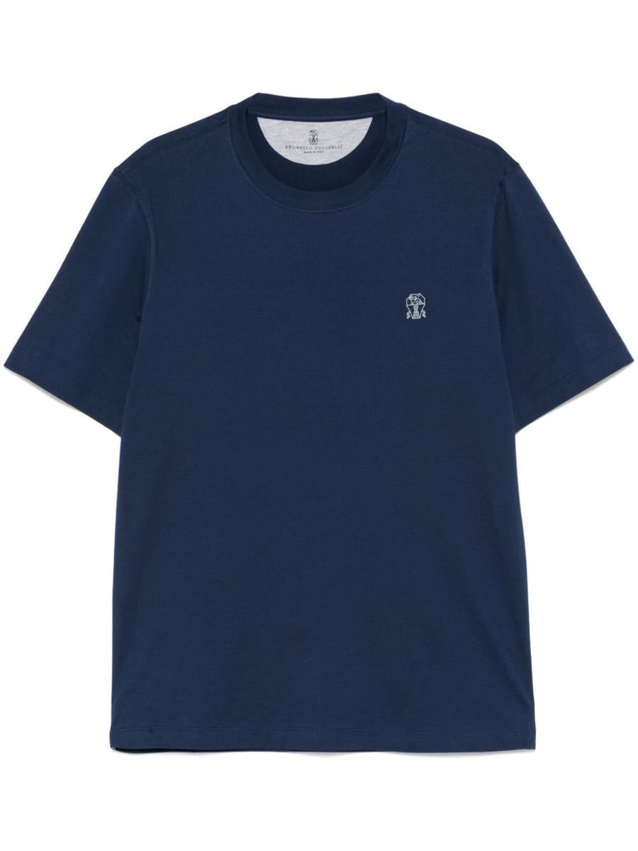 Brunello Cucinelli Logo Cotton T-Shirt
