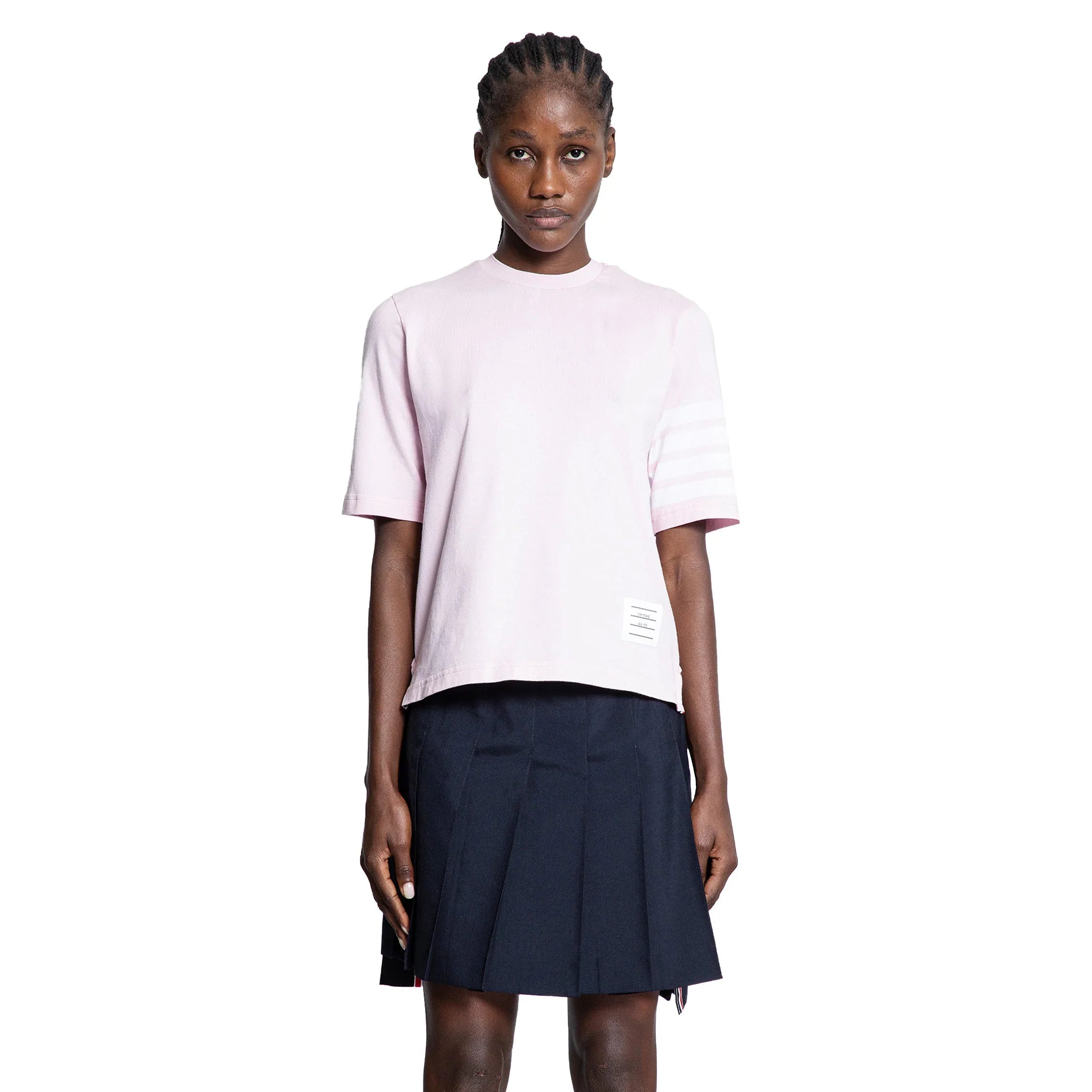 THOM BROWNE WOMAN PINK T-SHIRTS & TANK TOPS