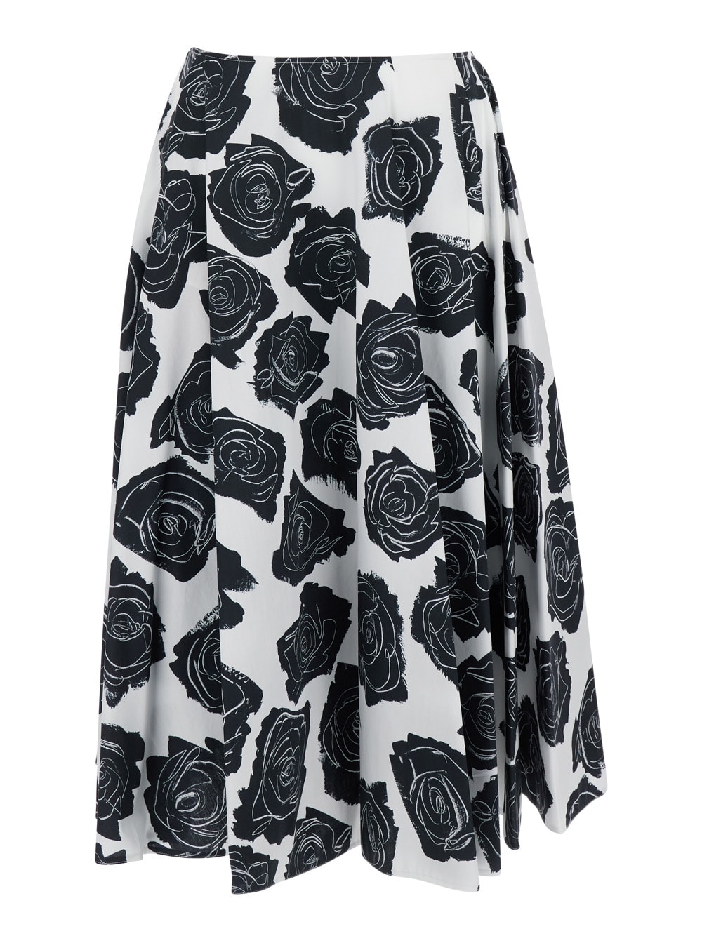 Marni Luna Multicolor Skirt With All-over Floral Print