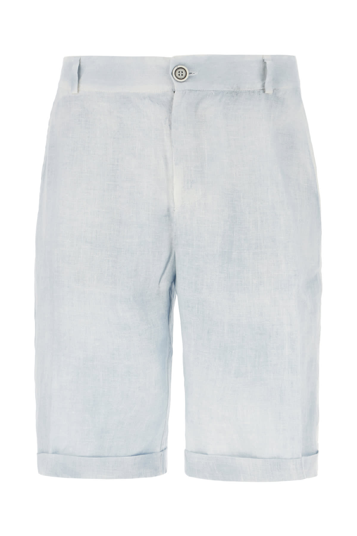 Avant Toi Pastel Light Blue Hemp Bermuda Shorts