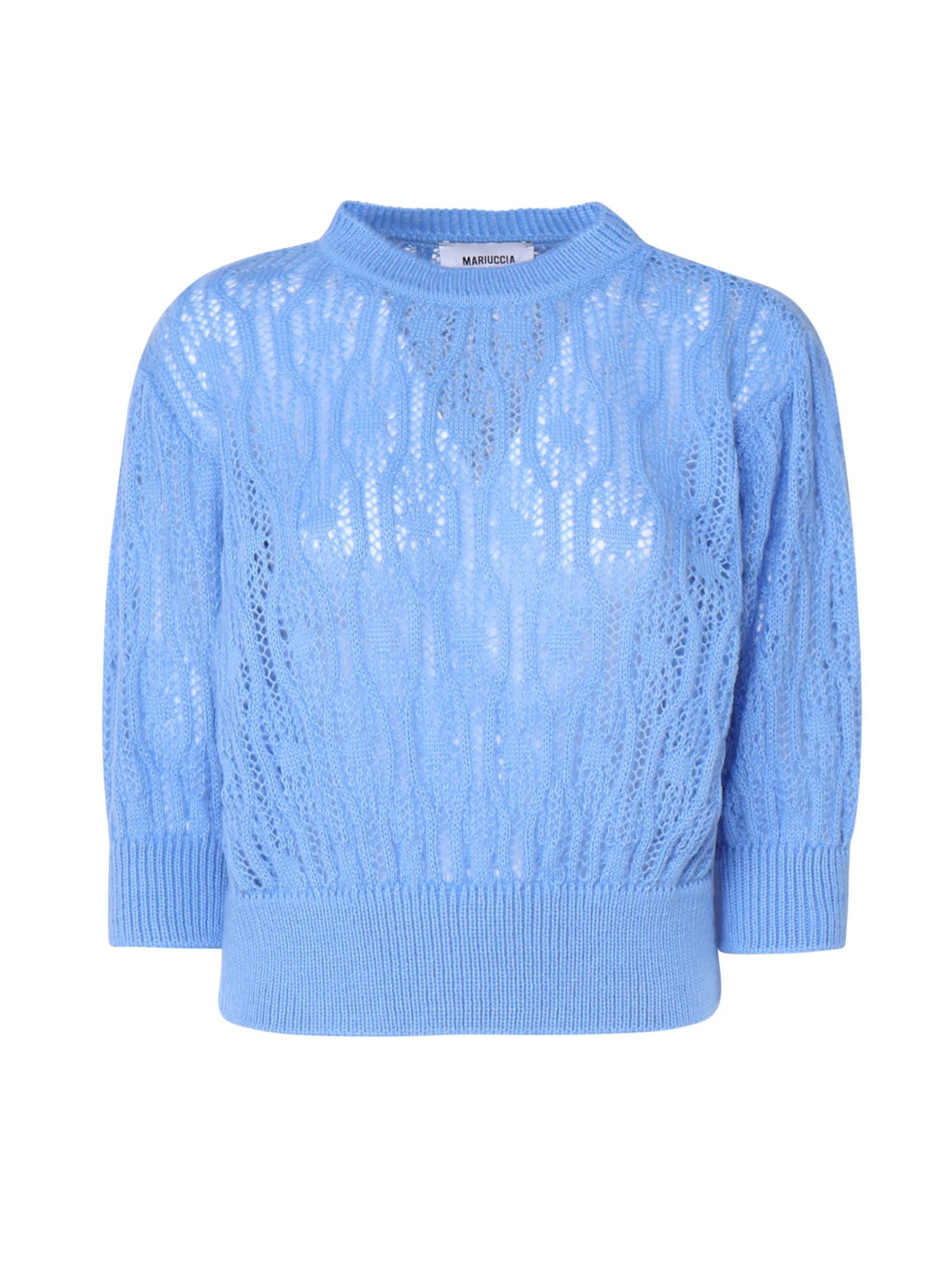 Mariuccia Milano Kids Perforated Sweater With Three-quarter Sleeves