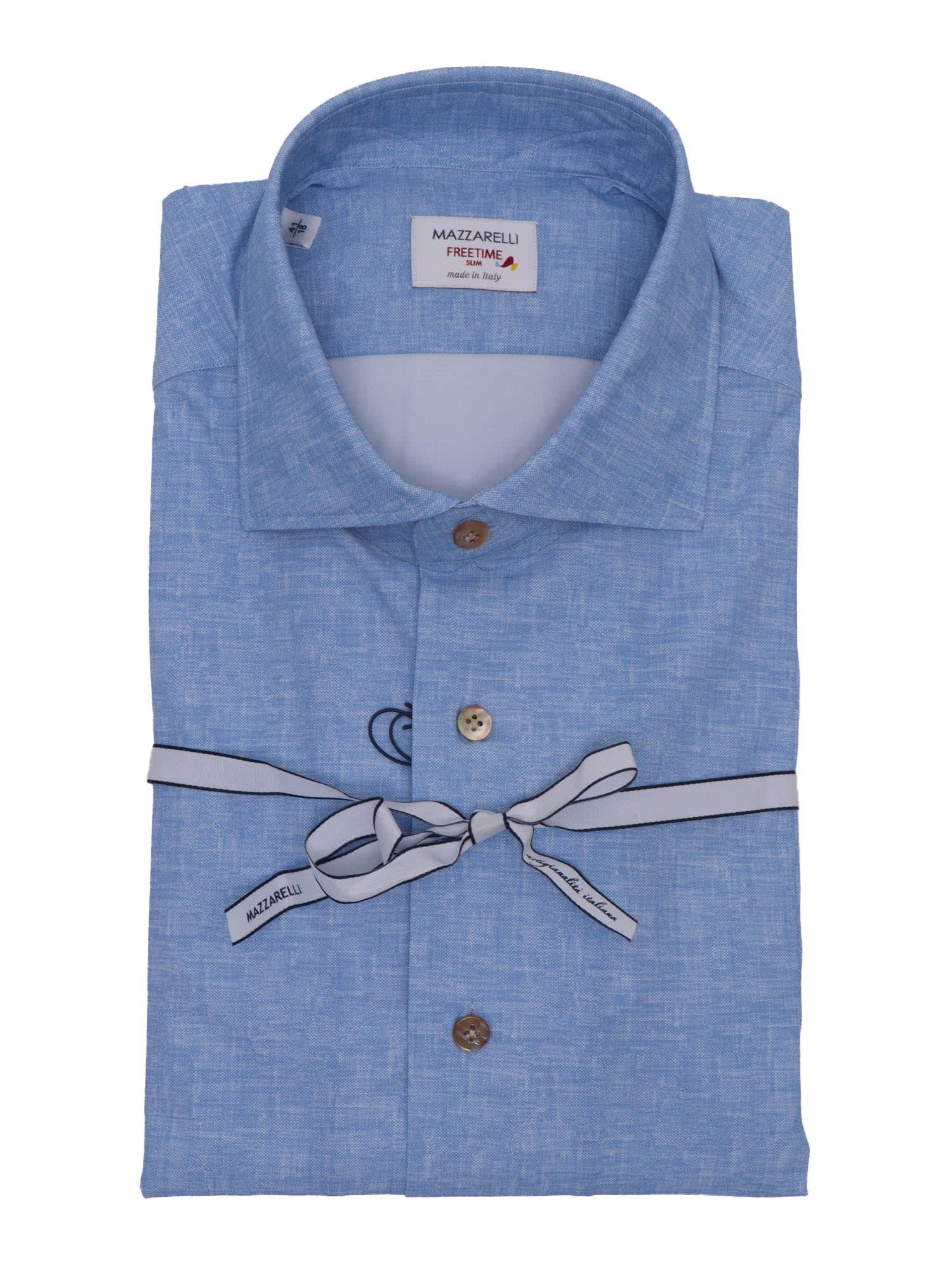 Mazzarelli Light Blue Stretch Shirt