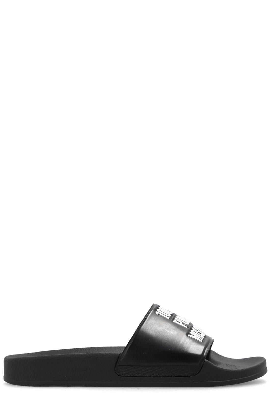 Moschino Logo-embossed Slides