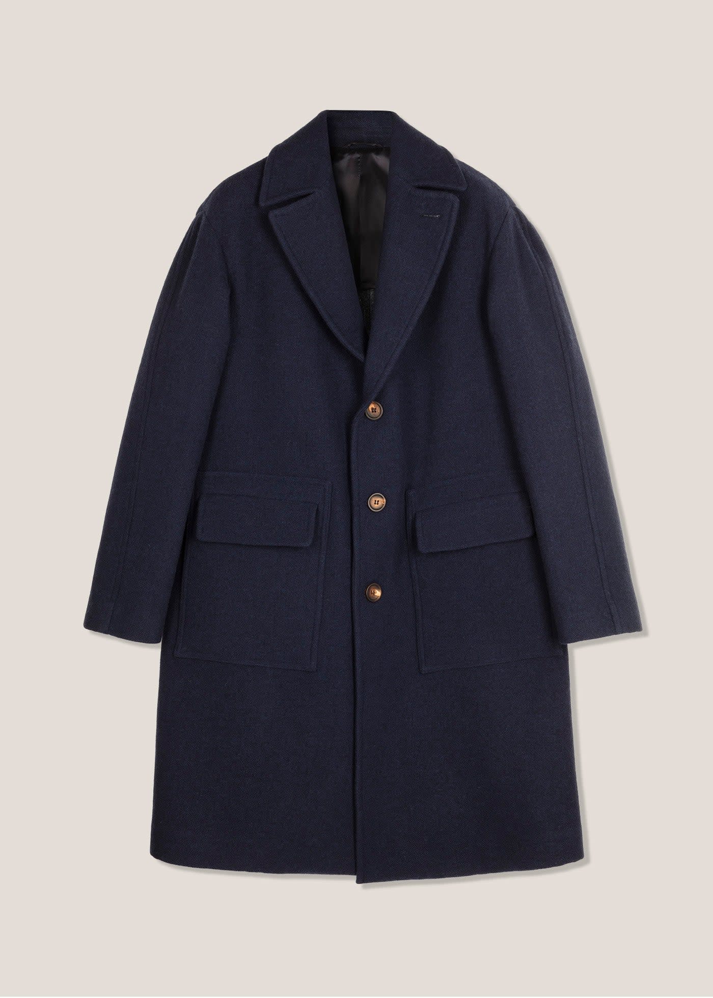 doppiaa Aamburgo Navy Blue Single-breasted Coat