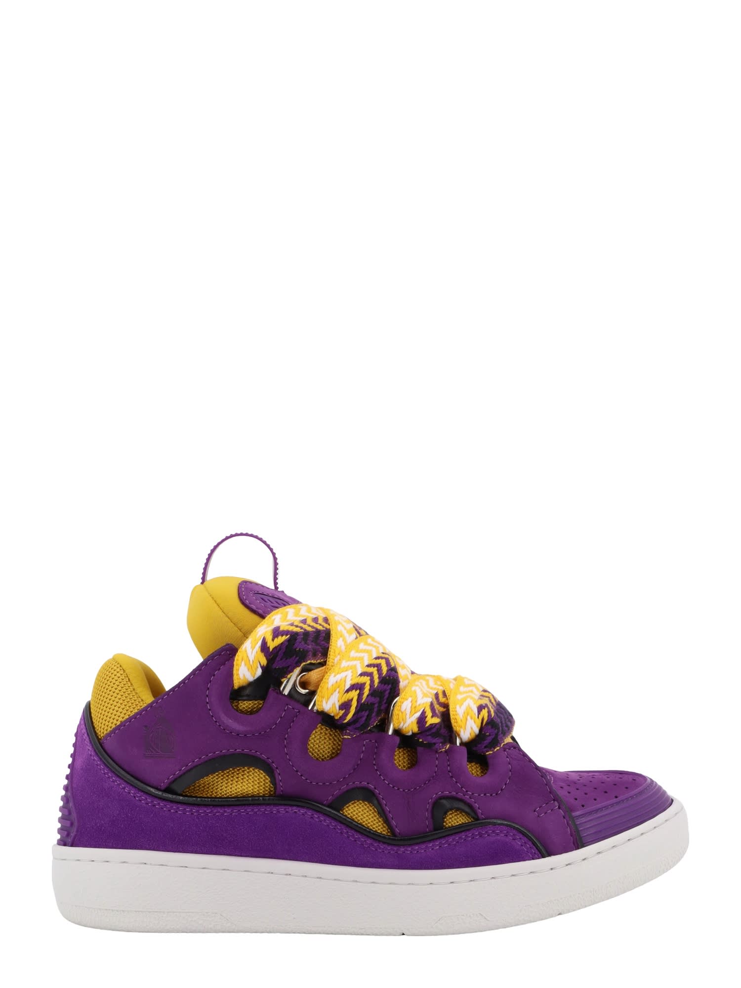 Lanvin Curb Light Suede Sneakers
