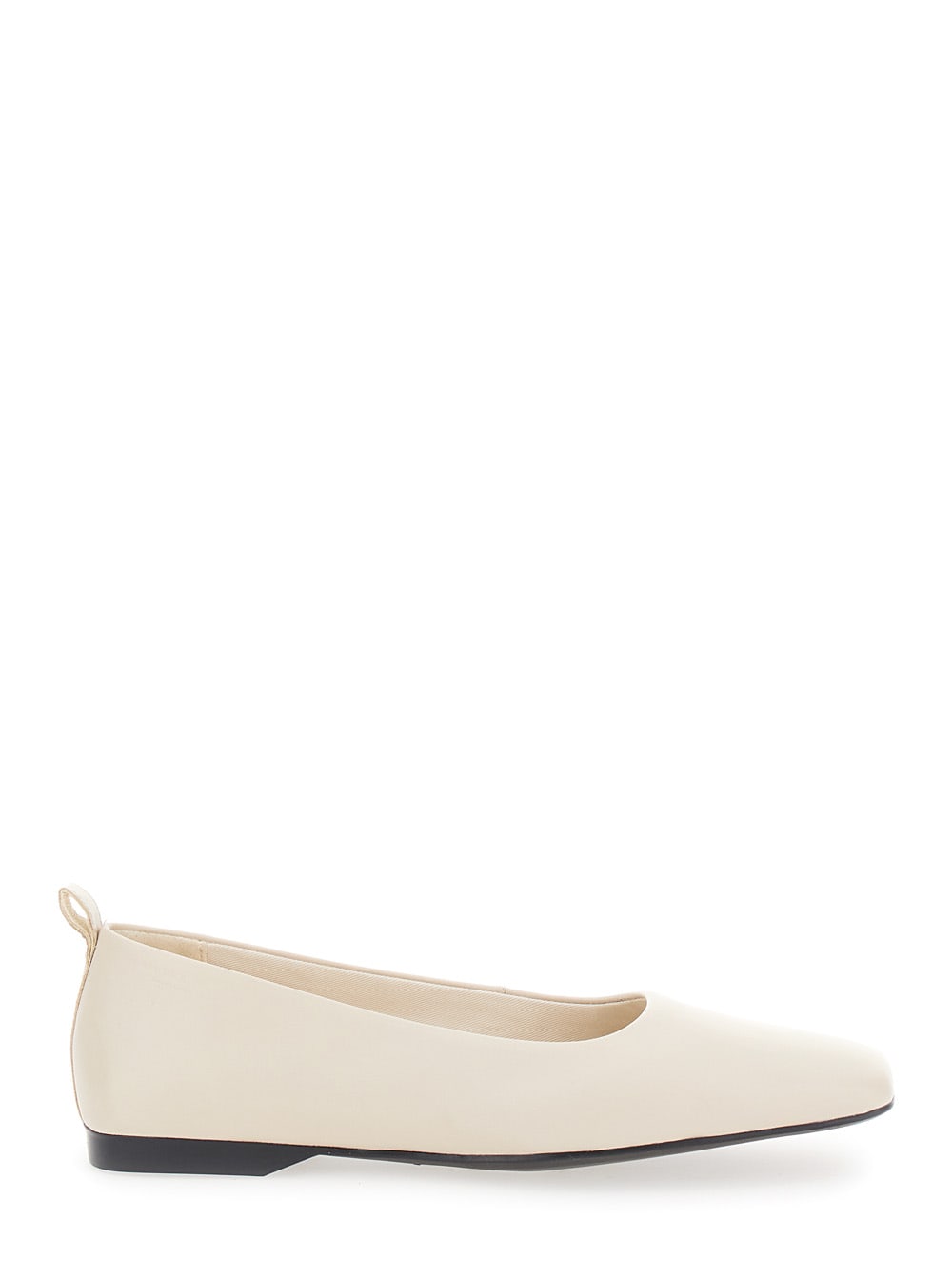 Vagabond delia Off-white Ballet Flats With Squared Toe In Leather Woman