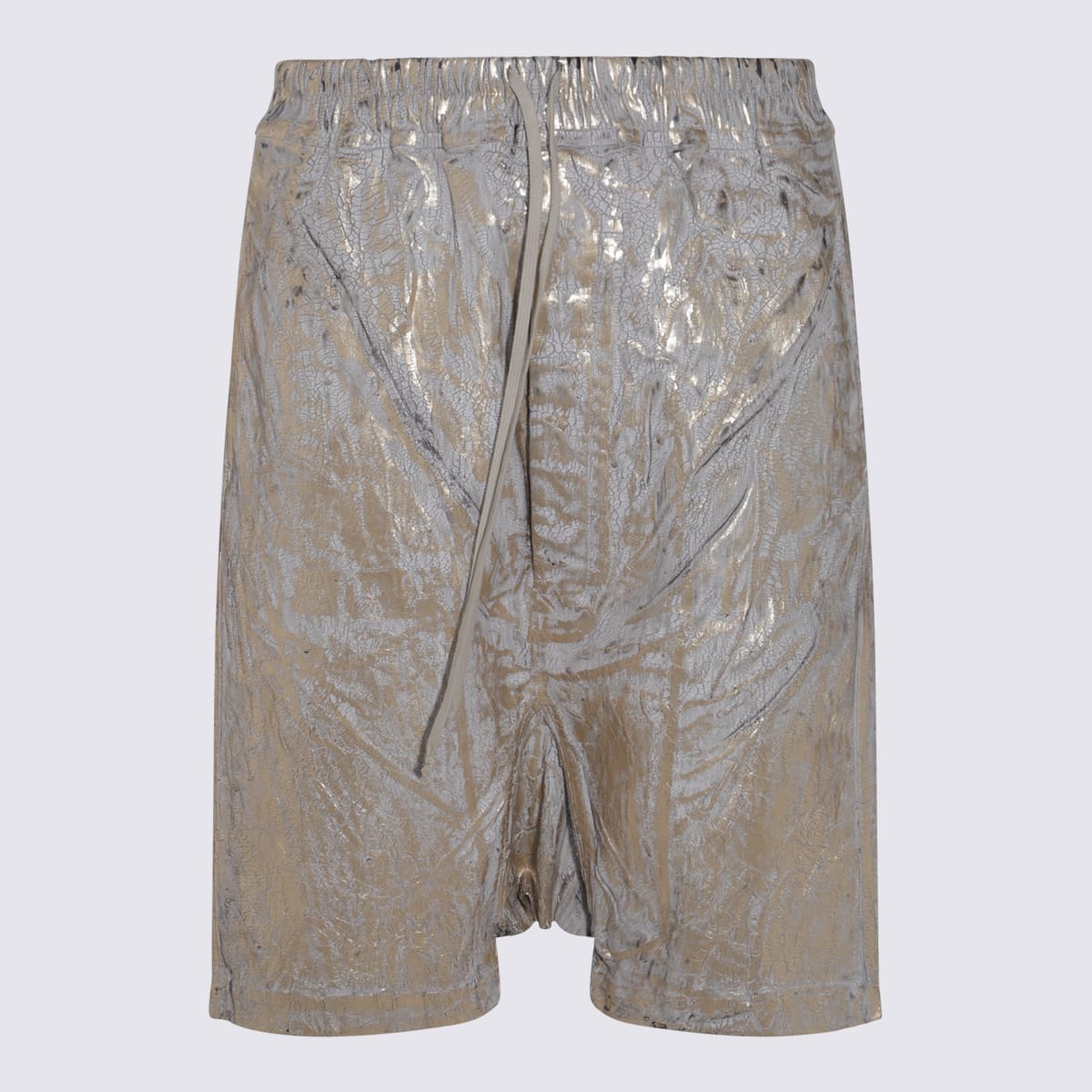 DRKSHDW Gold Tone Pods Cotton Shorts