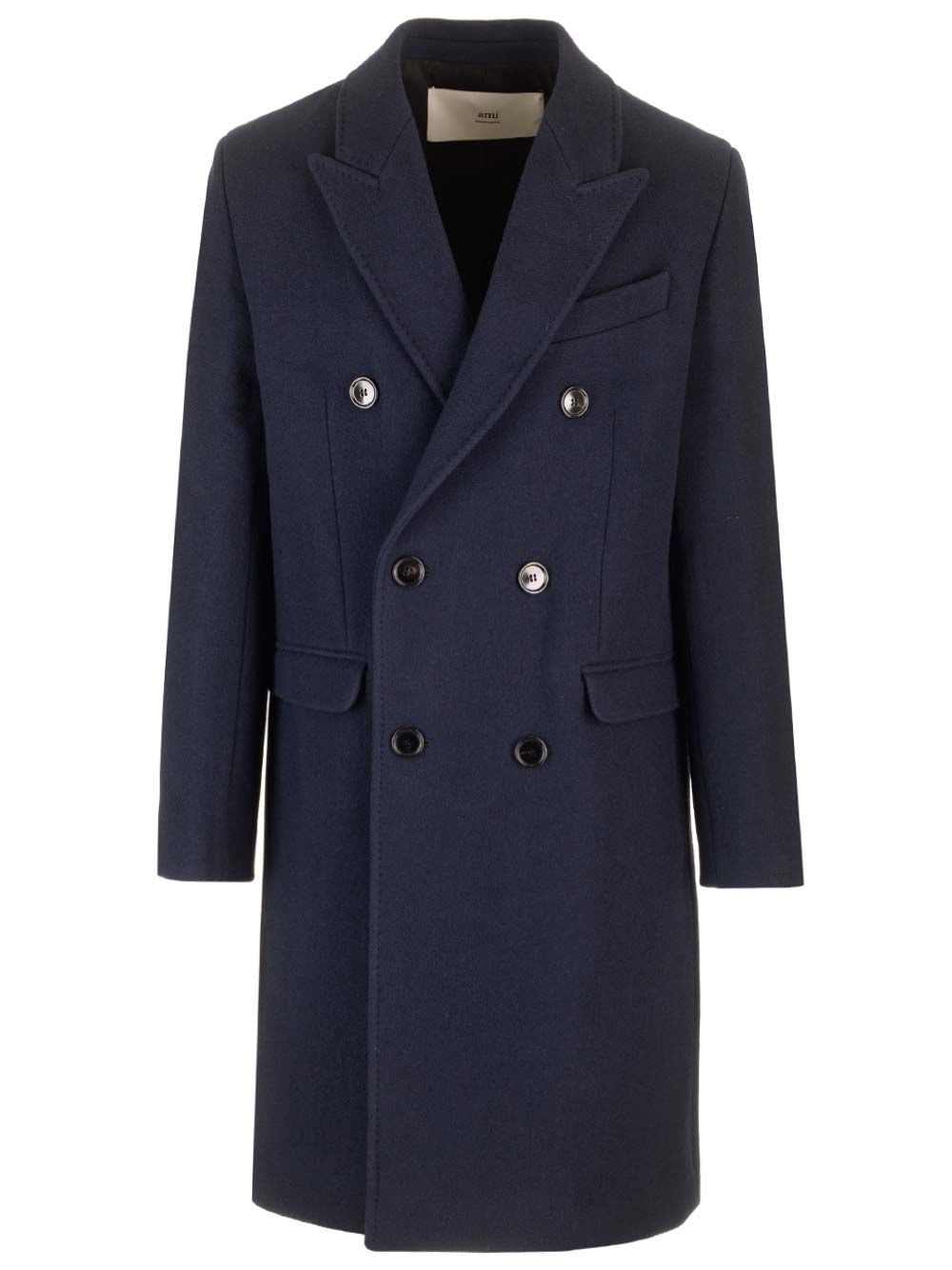 Ami Alexandre Mattiussi Coffee Colored Double Breasted Coat
