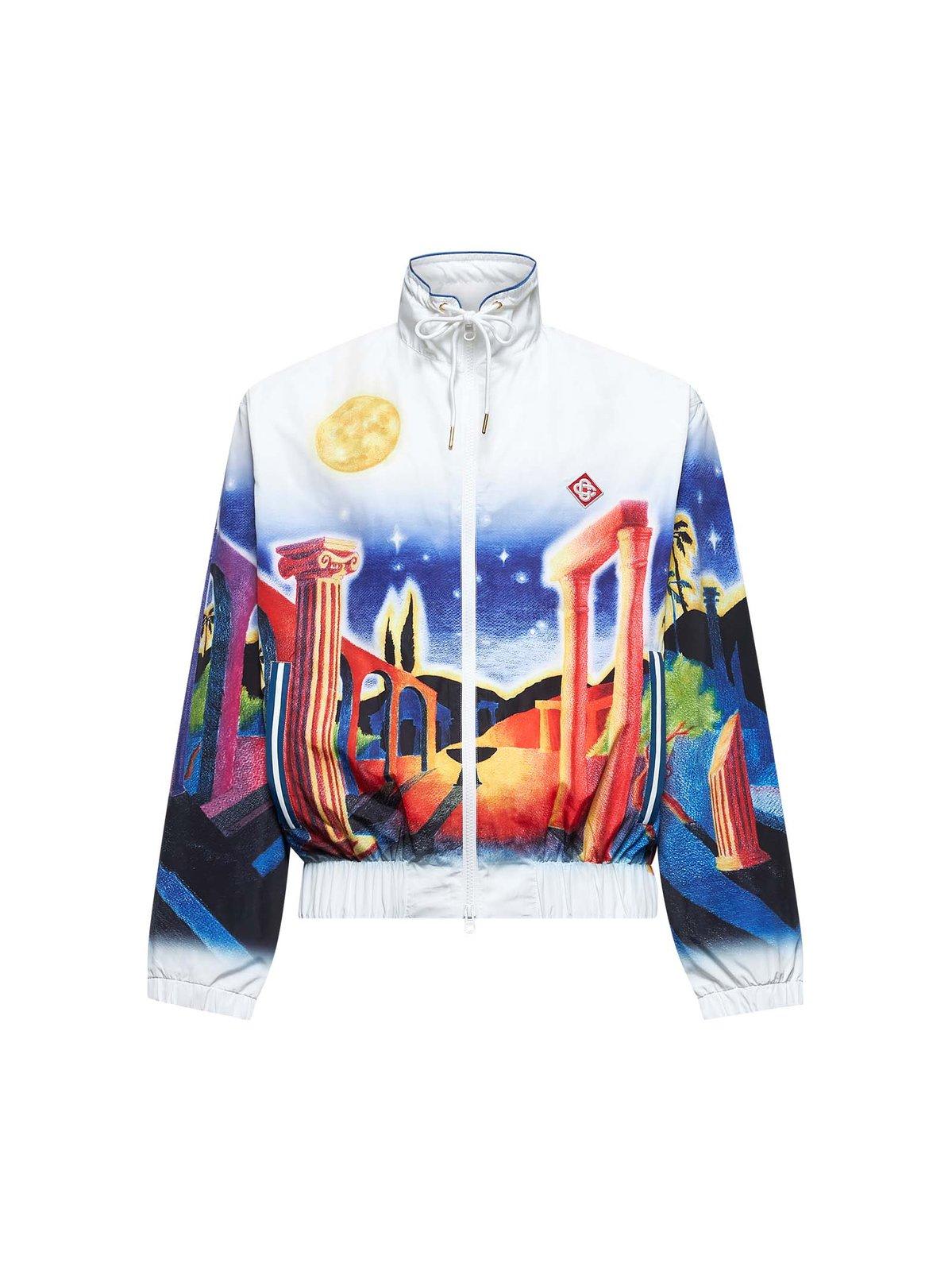 Casablanca Graphic Printed Zipped Jacket