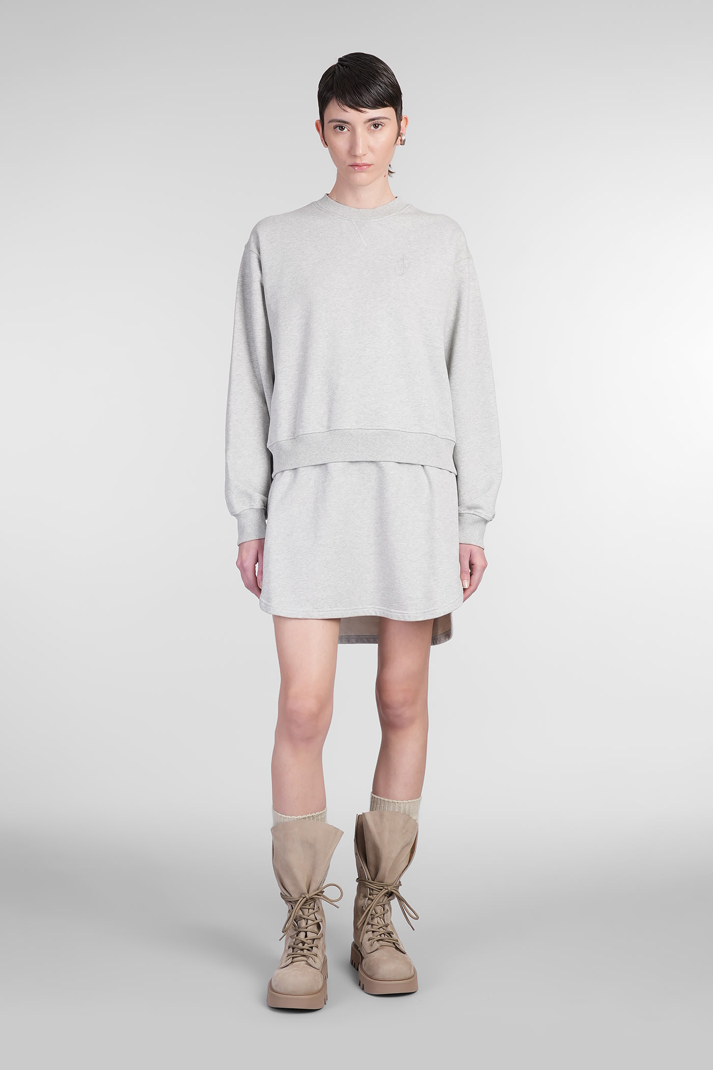 J. W. Anderson Dress In Grey Cotton