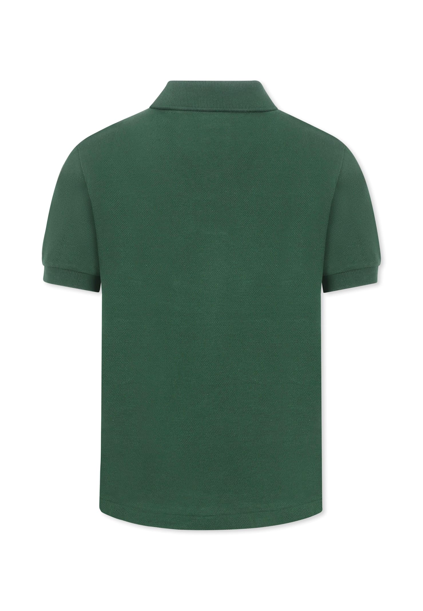 Lacoste Green Polo For Boy Shirt With Crocodile