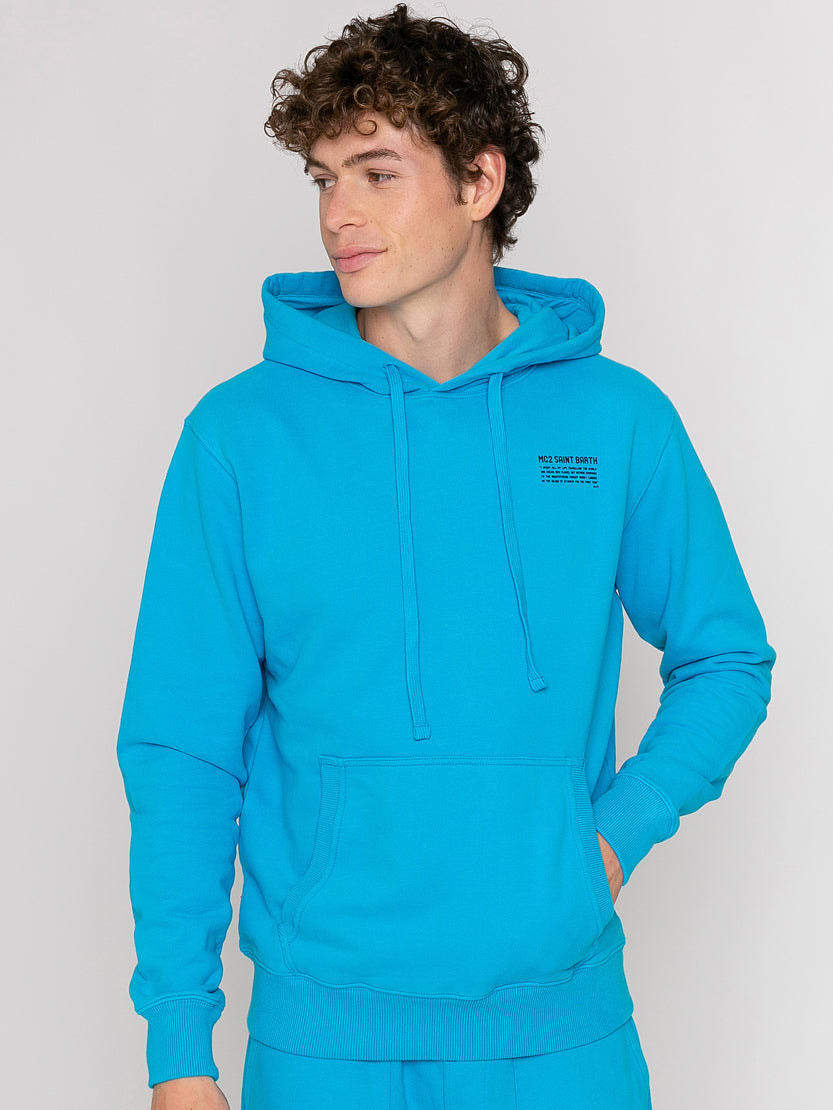 MC2 Saint Barth Turquoise Cotton Hoodie Pantone Special Edition