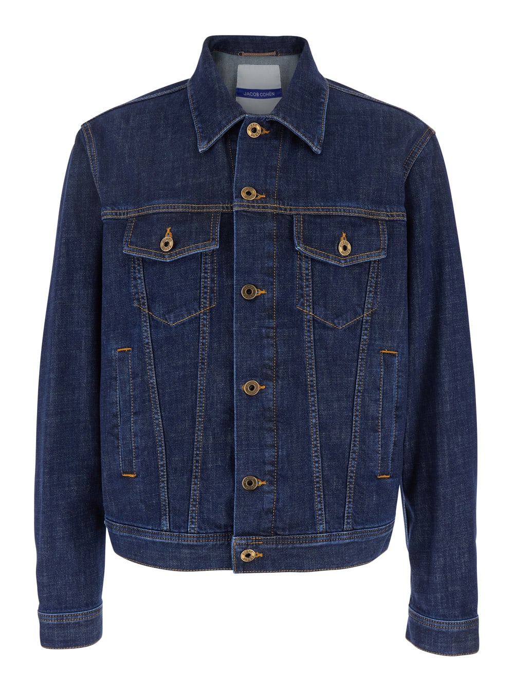Jacob Cohen Blue Jacket With Classic Collar In Denim Stretch Woman