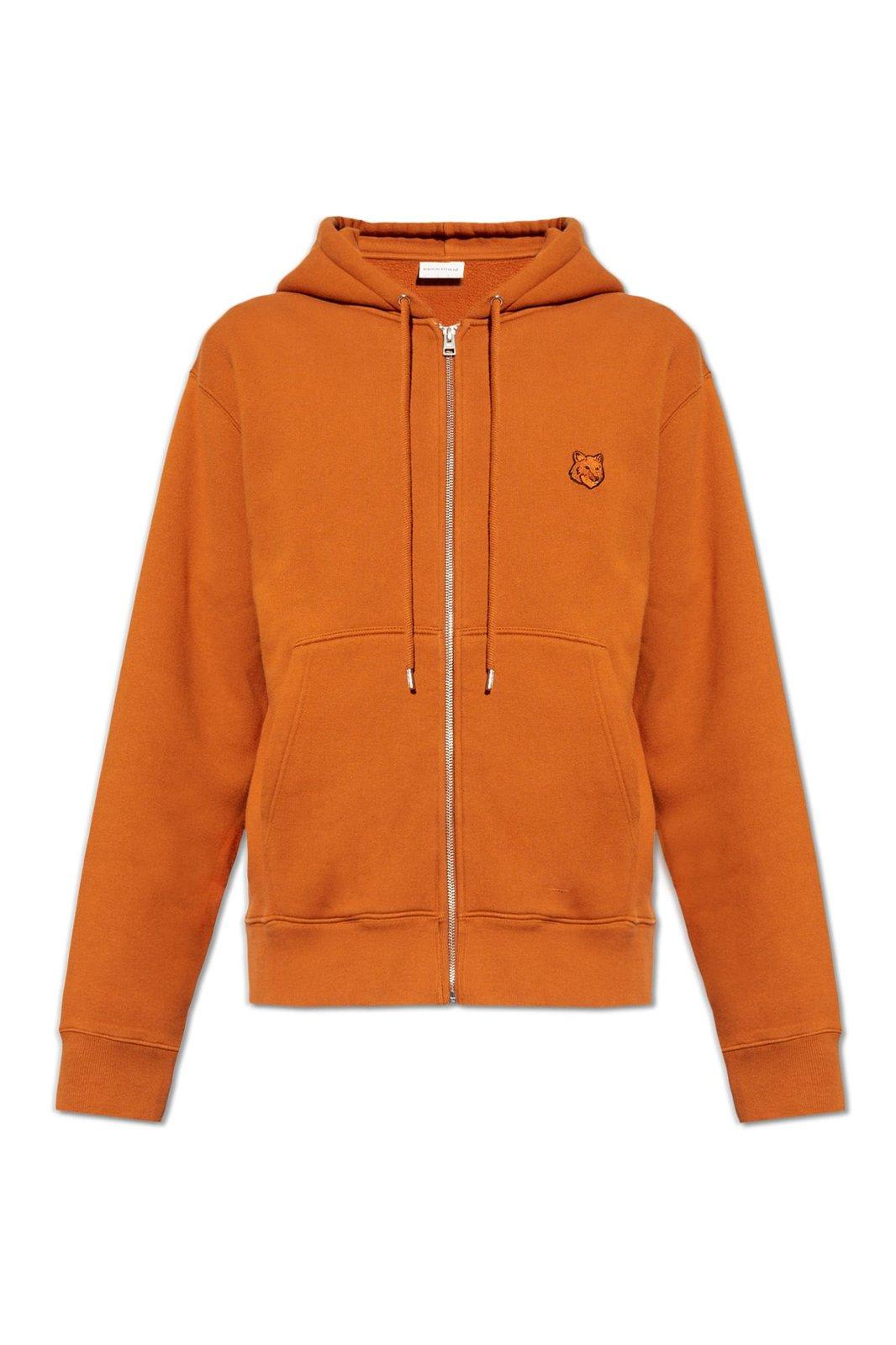 Maison Kitsuné 醒目狐狸头贴布连帽拉链卫衣