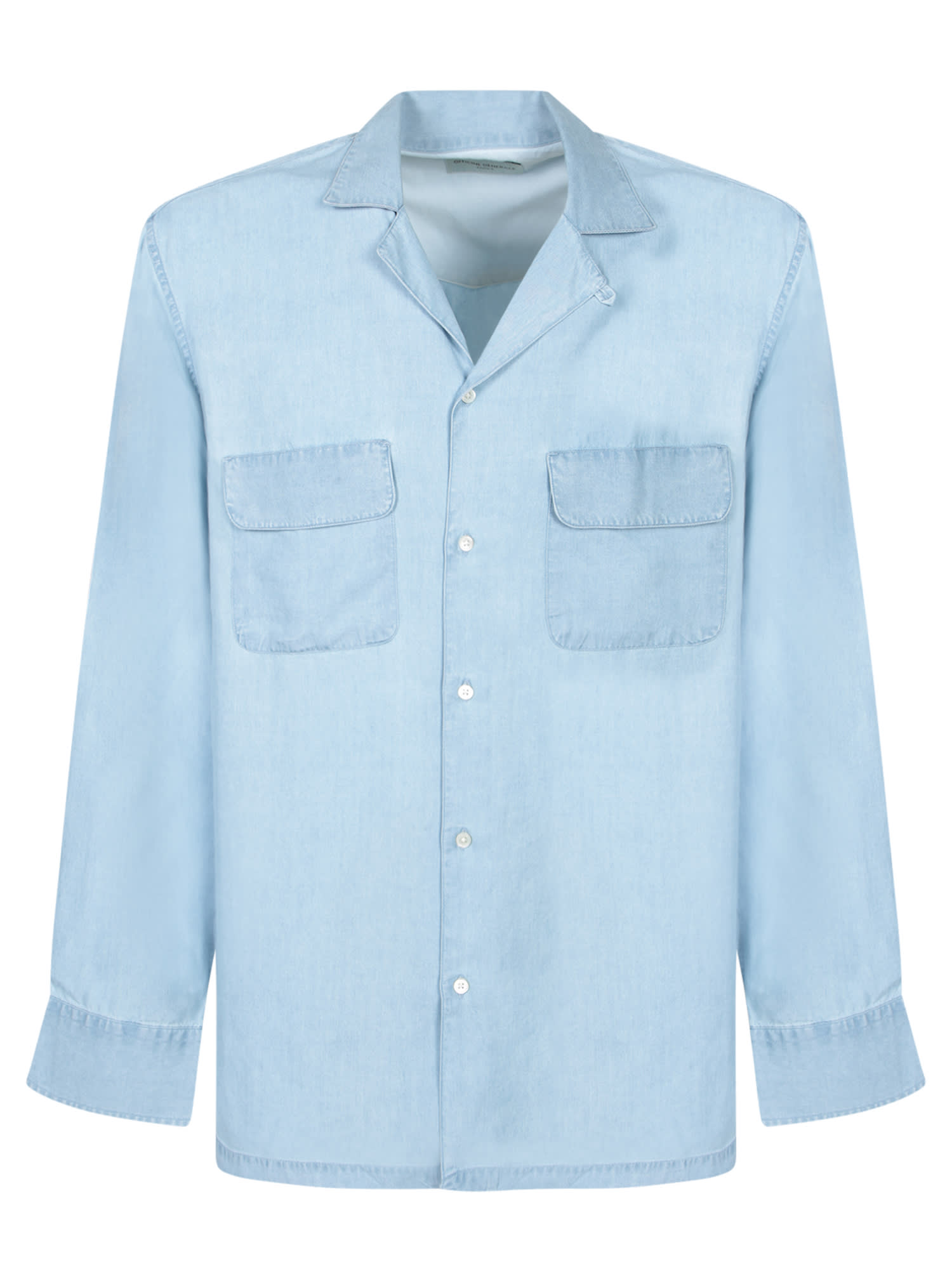Officine Générale Leto Light Blue Lyocell Shirt