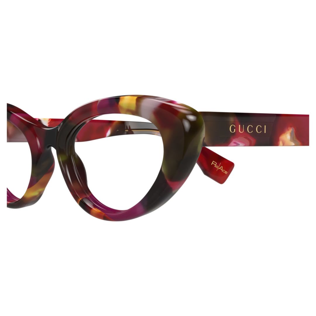 Gucci Eyewear Oval Logo Lens Frame