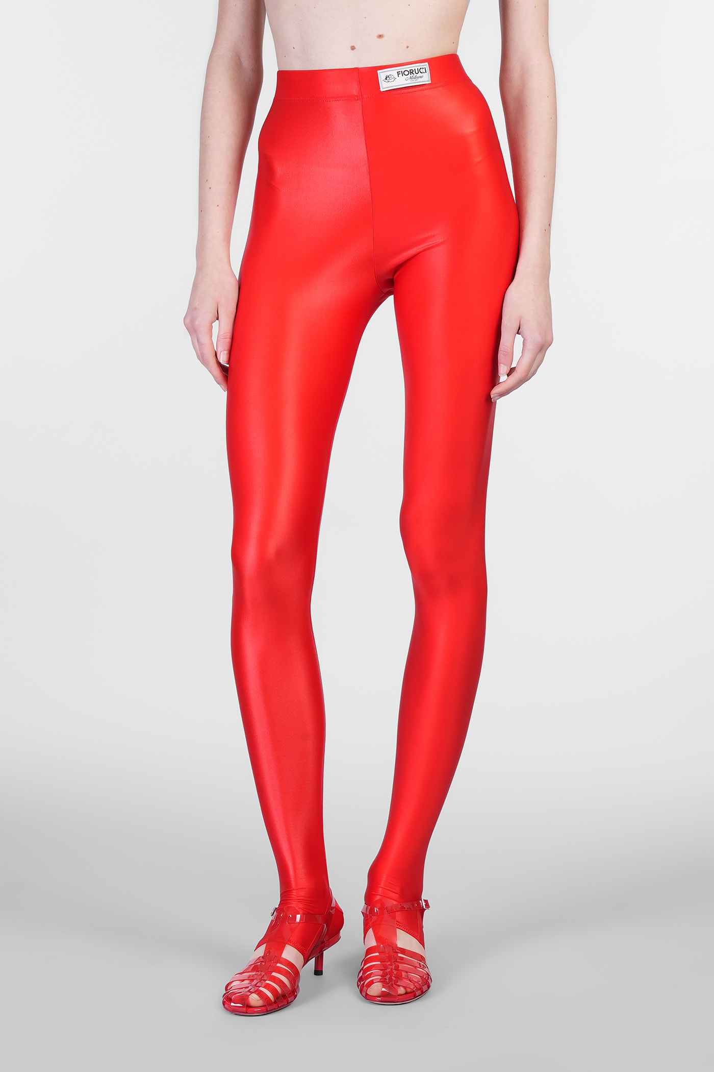 Fiorucci Leggings In Red Polyamide