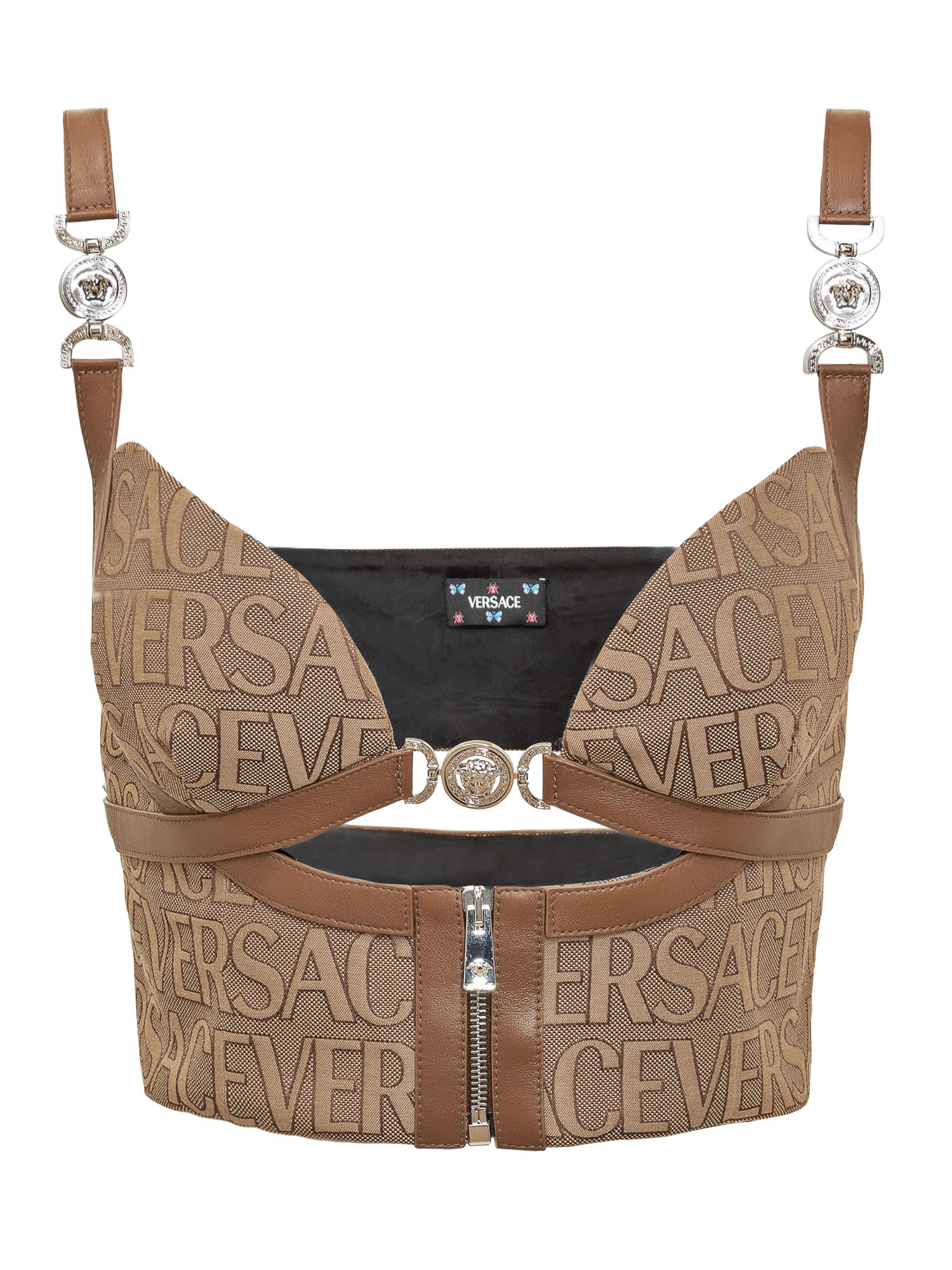 Versace Allover Bustier Top