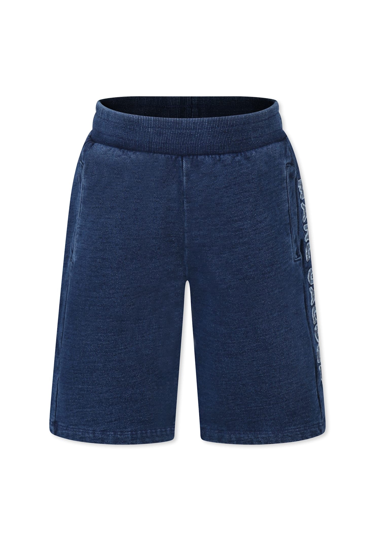 Little Marc Jacobs Blue Shorts For Boy With Logo