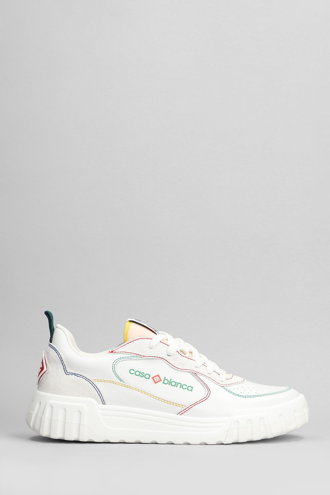 Casablanca Court Sneakers In White Leather