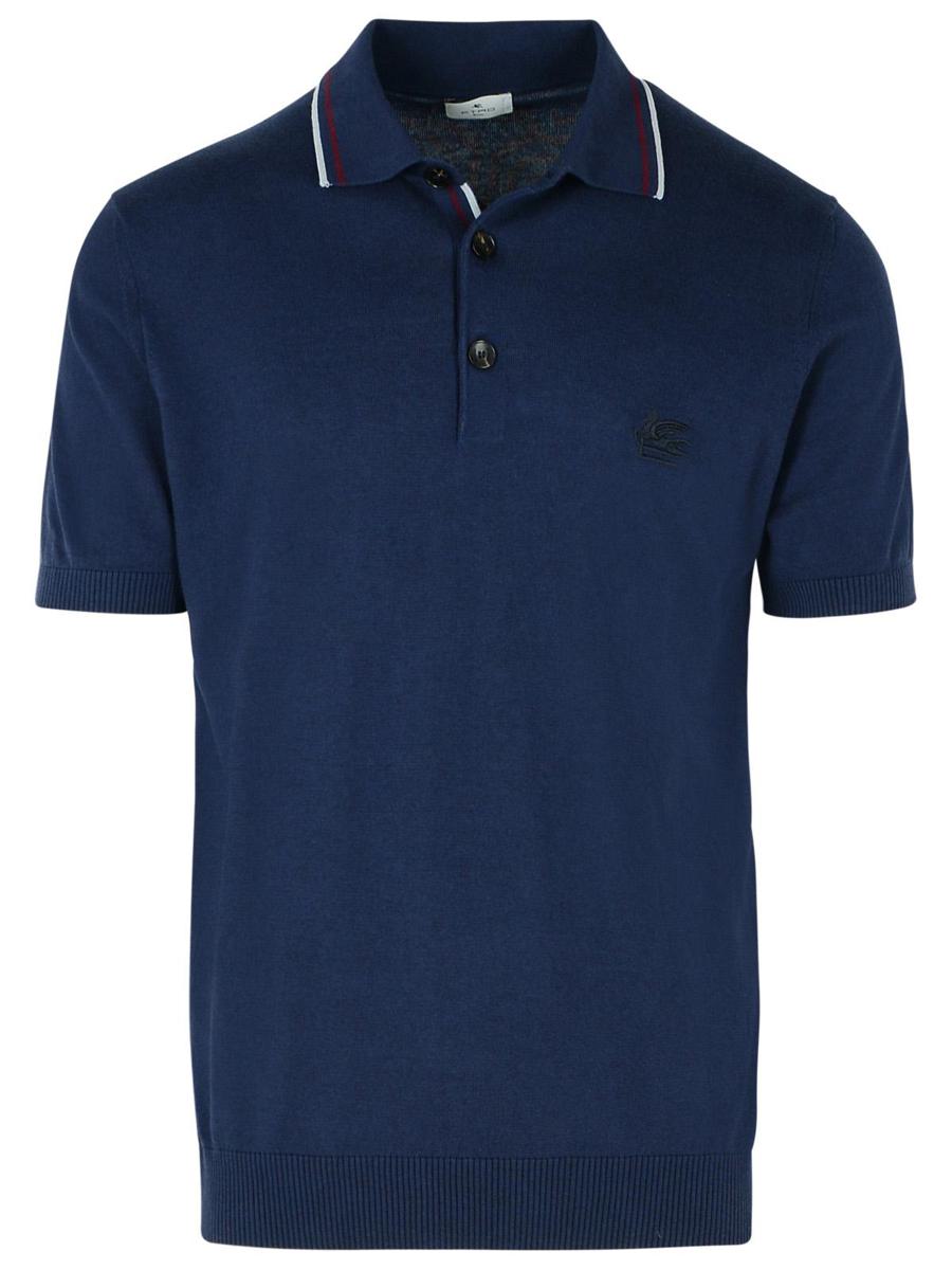 Etro Navy Cotton Polo Shirt