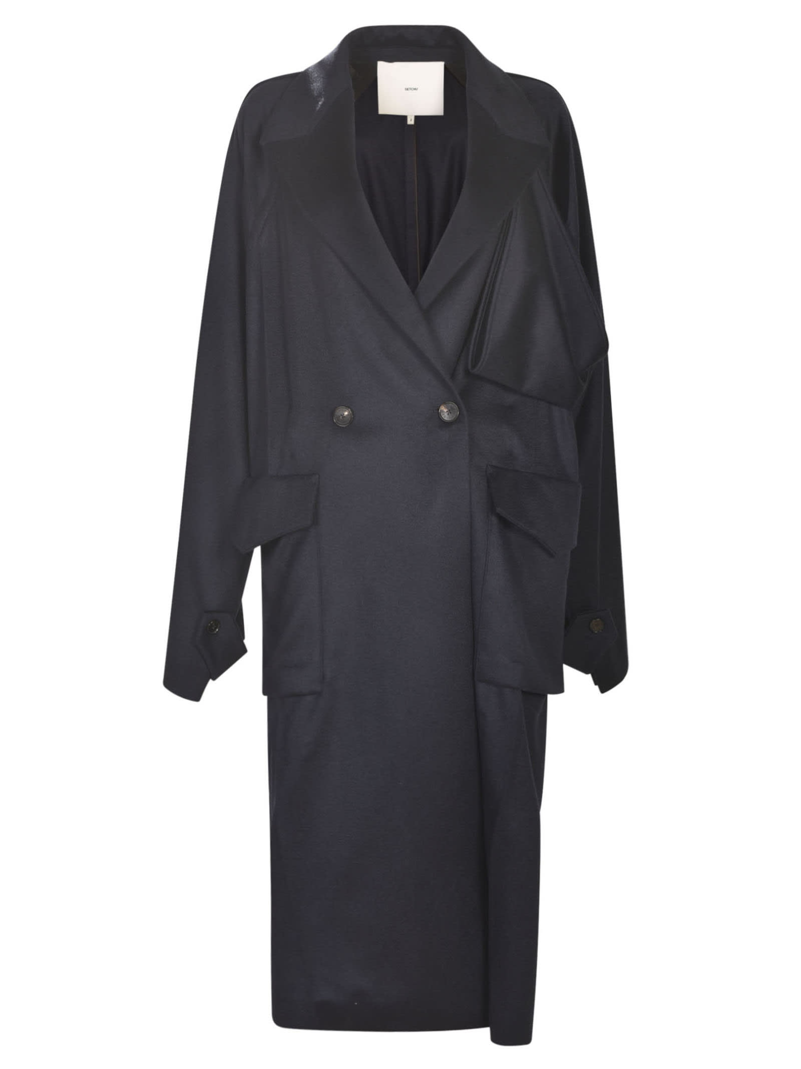 Setchu Two-button Oversized Coat
