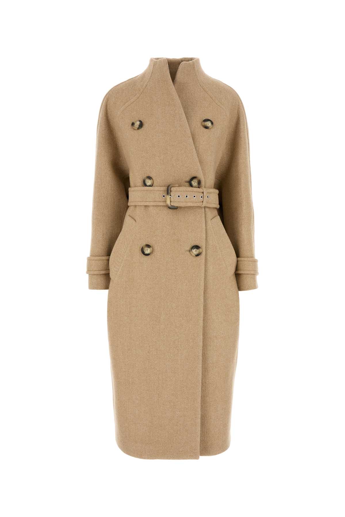 SportMax Beige Wool Blend Adatti Coat