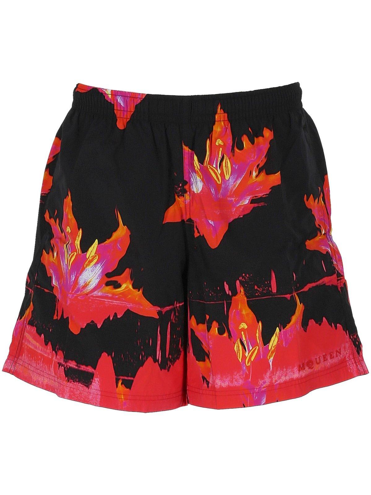 Alexander McQueen Gaphic Printed Swim Shorts