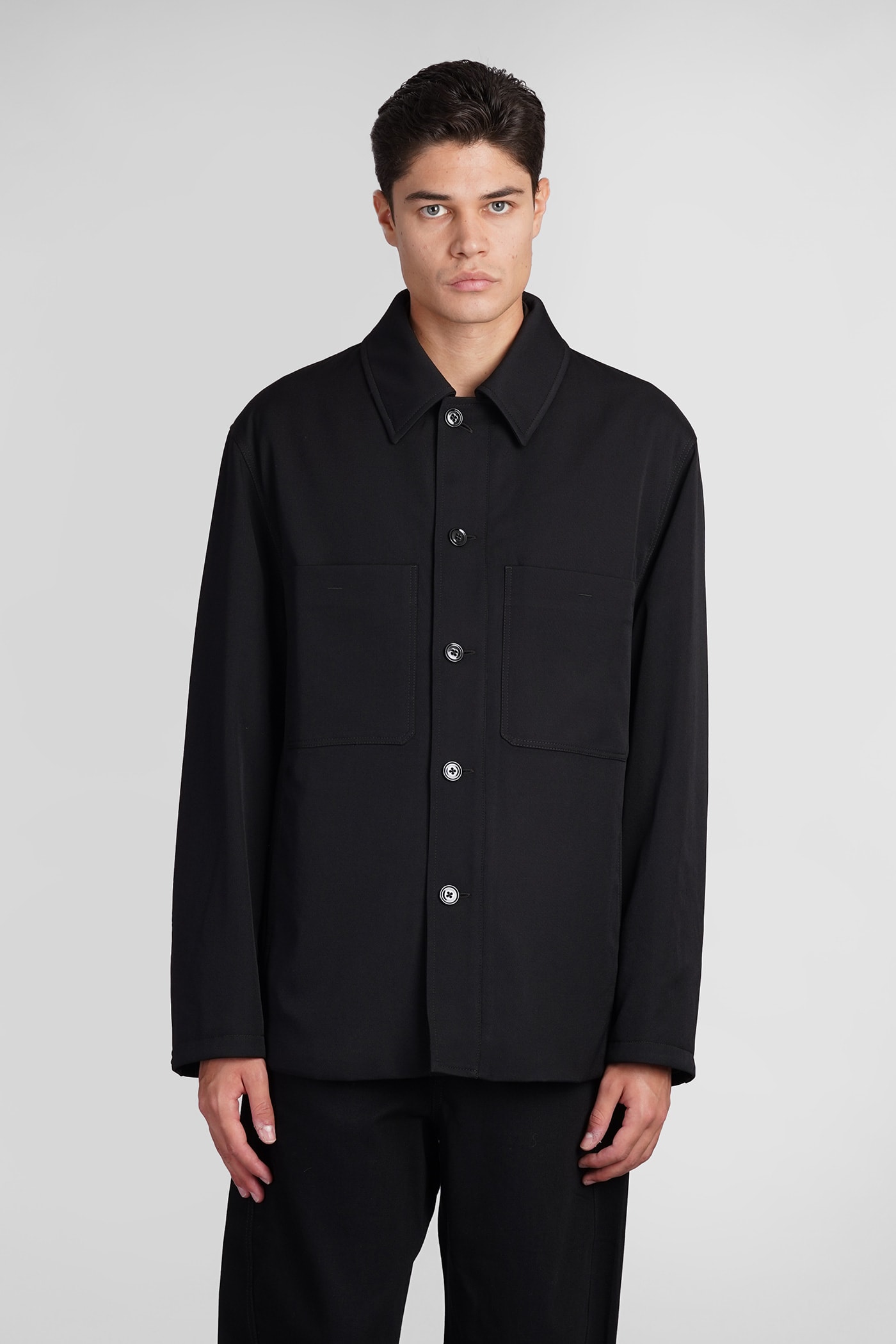Lemaire Shirt In Black Cotton