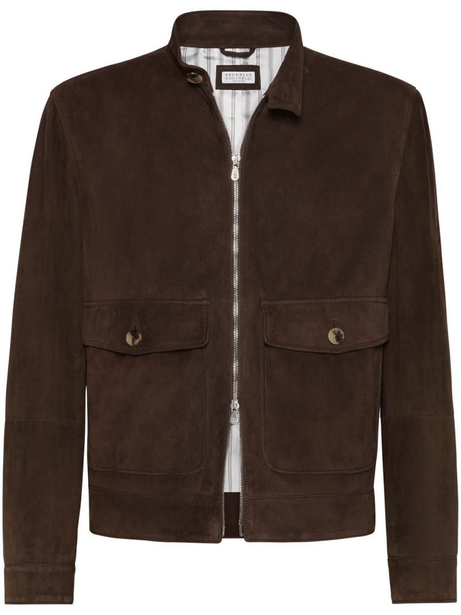 Brunello Cucinelli Suede Leather Jacket