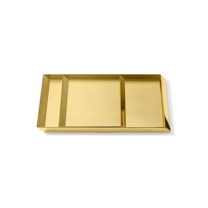 Ghidini 1961 Axonometry - Trays Set Polished Brass