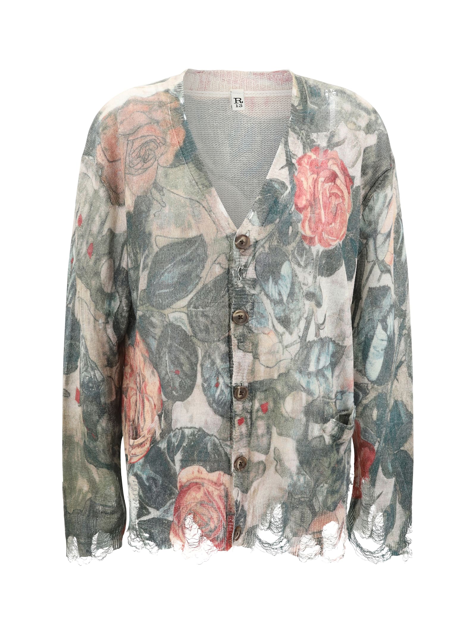 R13 Floral Pattern Cardigan Cardigan