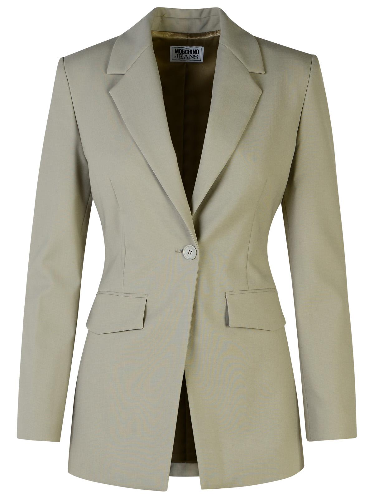 M05CH1N0 Jeans Grey Wool Blend Blazer